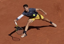 Carlos Alcaraz, durante la semifinal de Roland Garros.