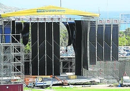 Montaje de un escenario del Rock Imperium, en imagen de archivo.