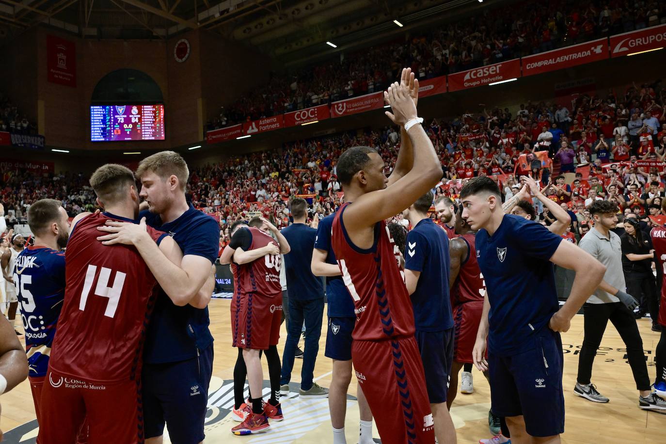 Las imágenes de la celebración del UCAM y el Real Madrid