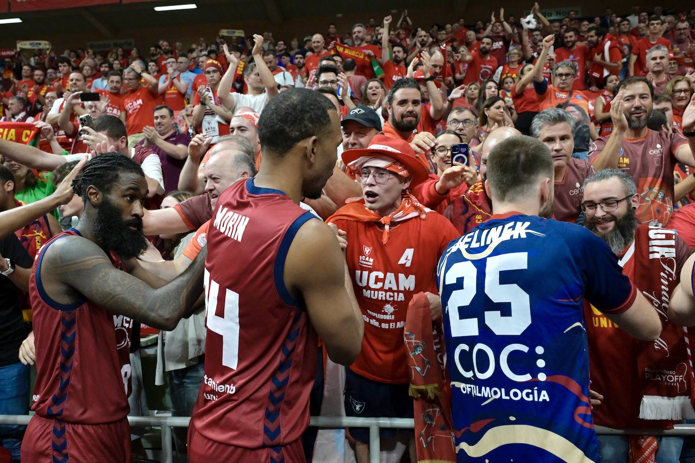 Las imágenes de la celebración del UCAM y el Real Madrid