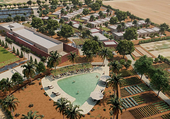 Recreación del complejo residencial que promueve la Fundación Hermanos Sánchez Luengo.