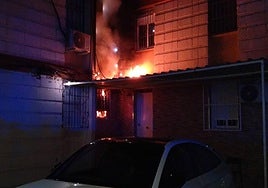 El incendio en el Polígono de La Paz.