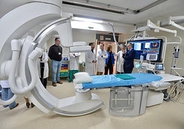 Presentación de la nueva sala de Hemodinámica del hospital Virgen de la Arrixaca, financiada con fondos comunitarios.