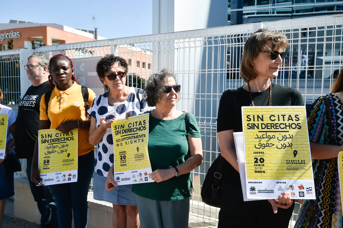 Concentración en favor del derecho de asilo en Murcia