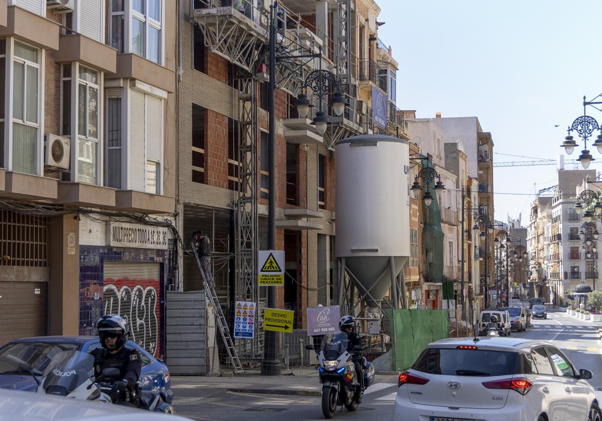 Obras en viviendas de la calle del Duque, en Cartagena.