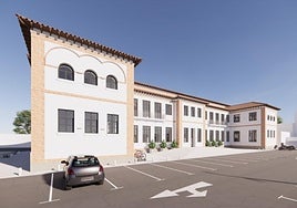 Recreación del aspecto final de la fachada del edificio, según el proyecto de reforma.