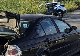 El vehículo interceptado por la Policía de San Javier.