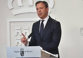 Marcos Ortuño, portavoz del Gobierno regional, este jueves.