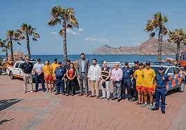Foto de familia durante la presentación del Plan Copla en La Unión.