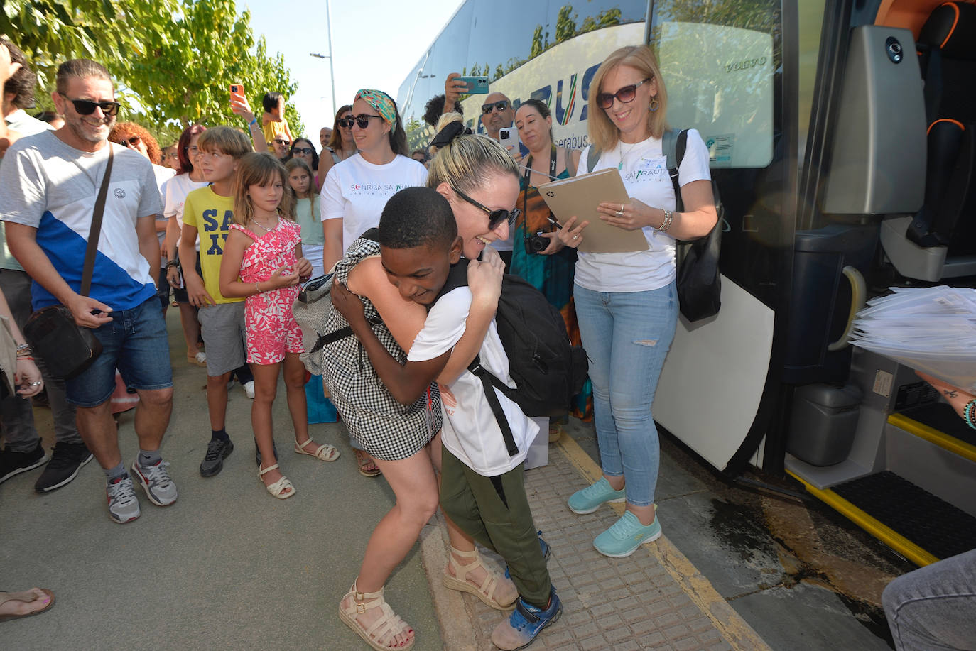 Encuentro de niños saharauis para el programa de acogida, en Espinardo