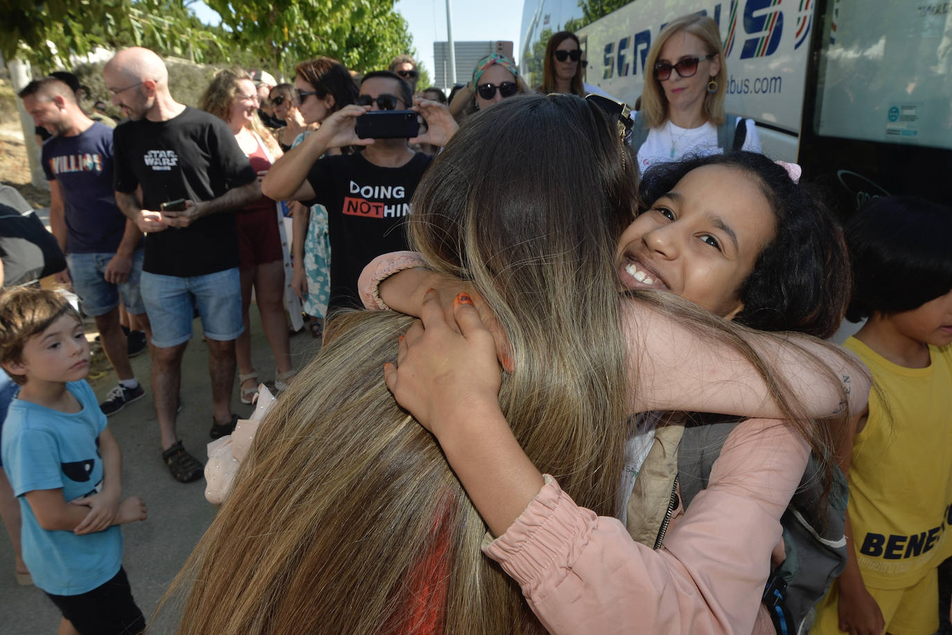 Encuentro de niños saharauis para el programa de acogida, en Espinardo