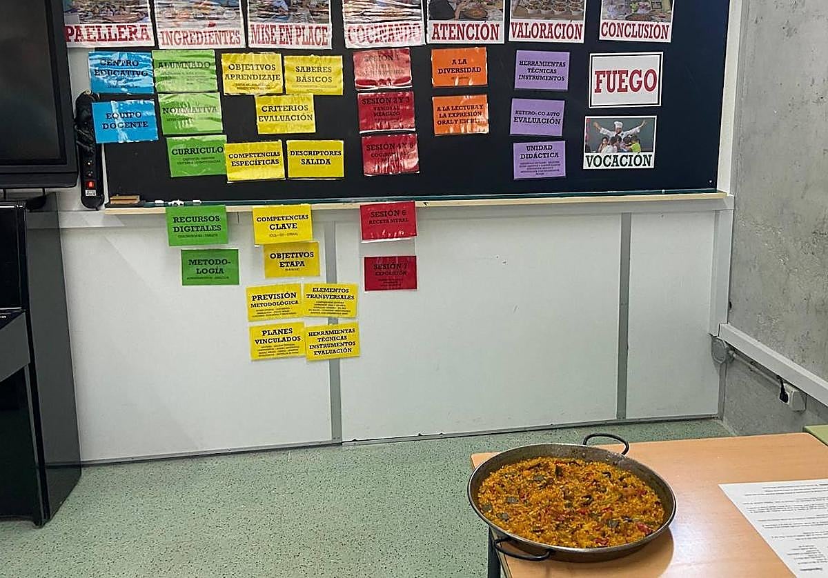 Imagen de la paella que presentó en la defensa oral.