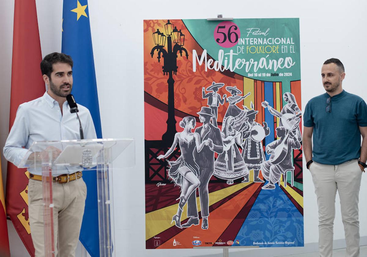 El concejal de Cultura e Identidad, Diego Avilés, durante la presentación de la nueva edición del festival, este jueves.