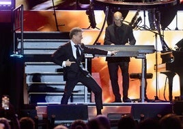 Luis Miguel durante su concierto en Murcia.