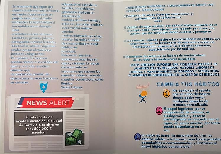 Díptico elaborado por Agamed y el Ayuntamiento.