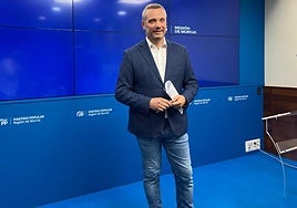 El portavoz del PP en la Asamblea Regional, Joaquín Segado, este viernes.