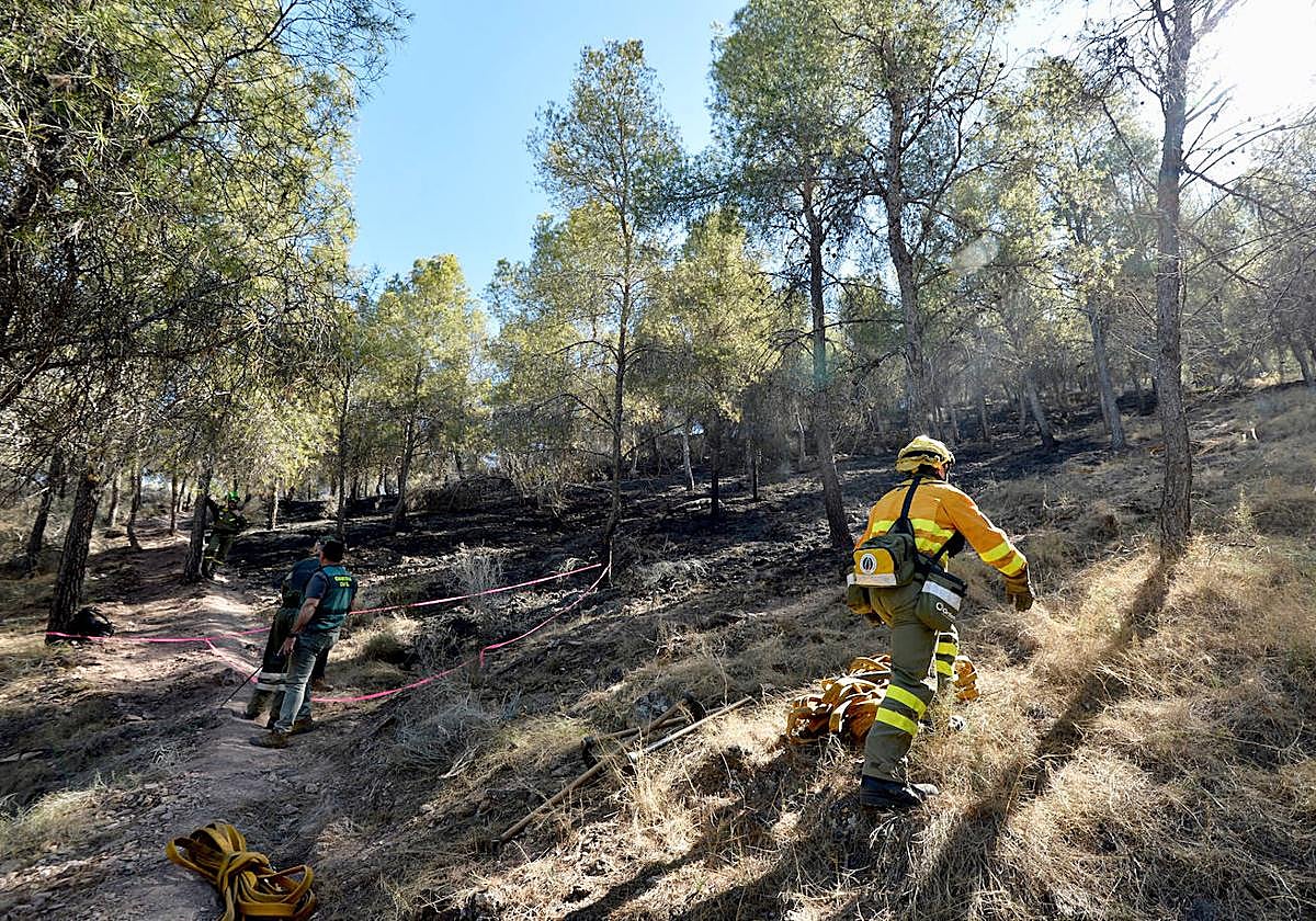 Imagen de archivo de los alrededores de la Fuensanta donde se produjo un incendio en marzo.