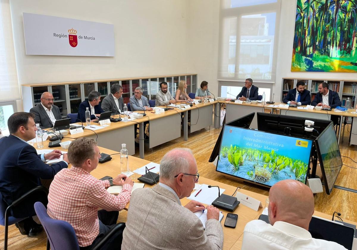 Reunión del Comité Interadministrativo del Mar Menor, este martes.