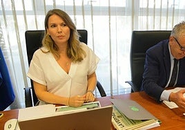 Natalia Corbalán, durante su intervención en la Asamblea este miércoles.