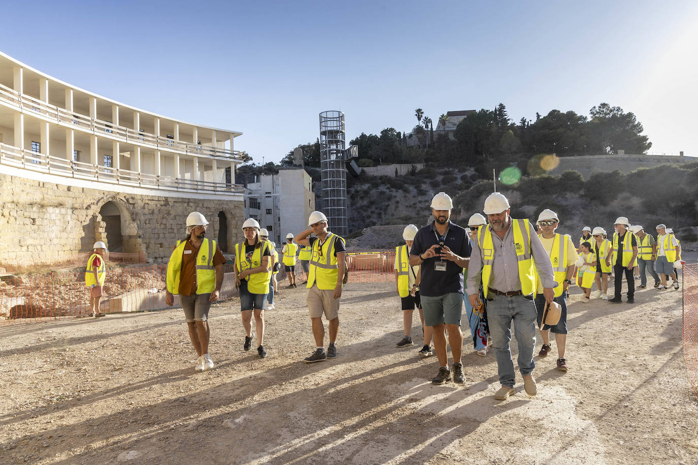 Primera visita al Anfiteatro Romano de Cartagena dentro del programa gratuito &#039;Abierto por obras&#039;