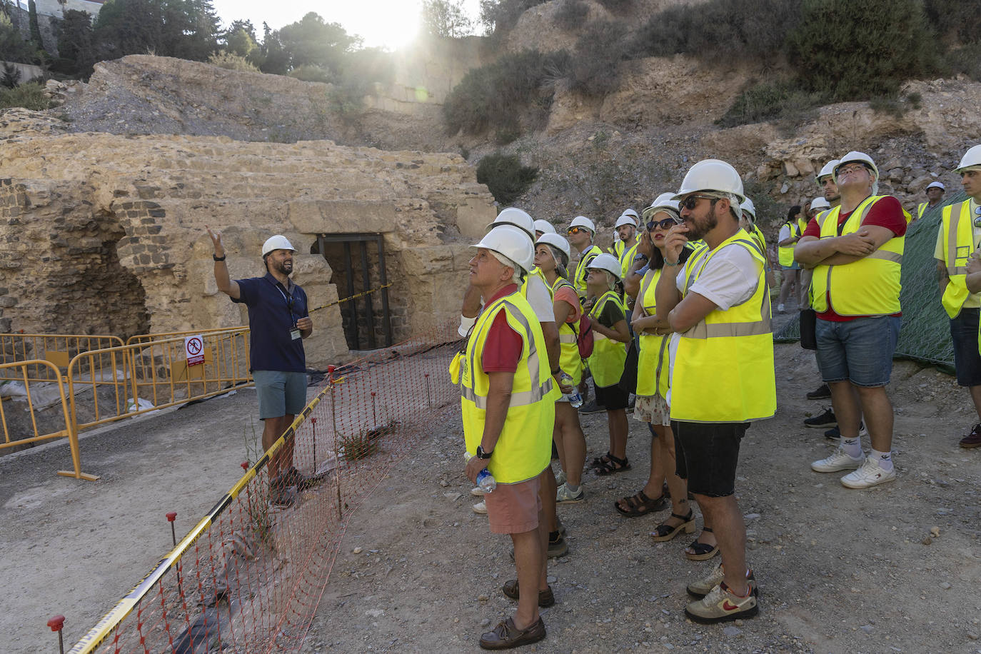 Primera visita al Anfiteatro Romano de Cartagena dentro del programa gratuito &#039;Abierto por obras&#039;