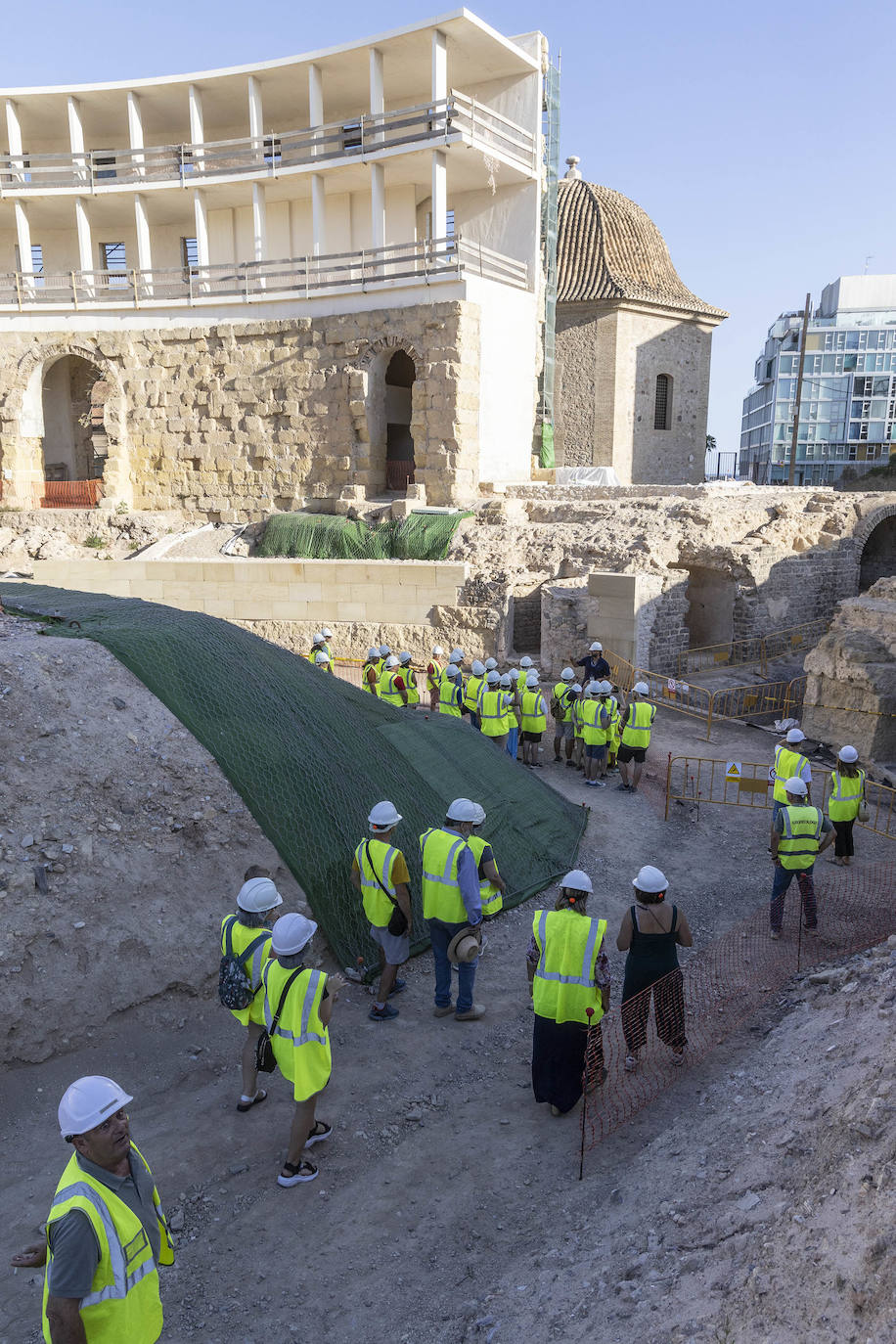 Primera visita al Anfiteatro Romano de Cartagena dentro del programa gratuito &#039;Abierto por obras&#039;