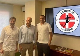 Isaac Jové, Miguel Rodríguez y Javi Manzano, caras visibles del recién fundado Deportivo Marítimo.