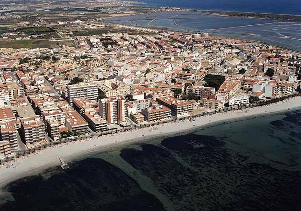 Playa de San Pedro del Pinatar en la que podrás pedir Uber Eats.