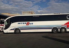 Imagen de archivo de un autobús Interbus.