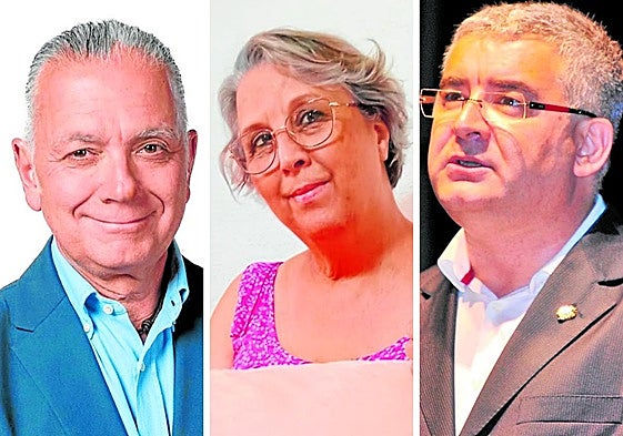 Juan Ramón Lucas (Heraldo), Carolina González 'Cantarica' (Musa) y Juan Tomás Frutos (Juglar).