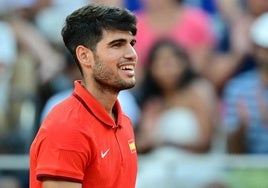 Carlos Alcaraz, sonriente, en una foto de estas Olimpiadas.