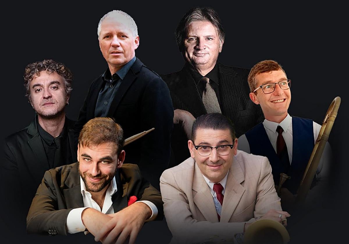 Los seis componentes de European Swing All Stars.