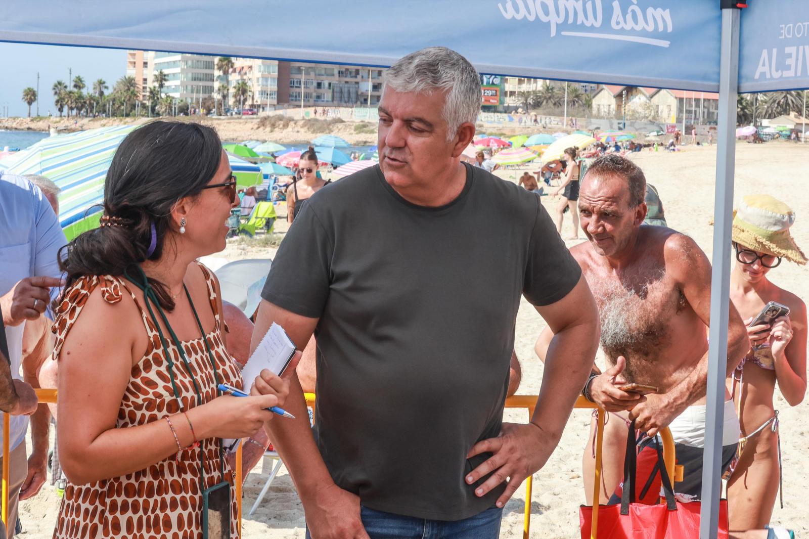 La tortuga &#039;Pura Vida&#039; visita por segunda vez este verano las playas de Torrevieja