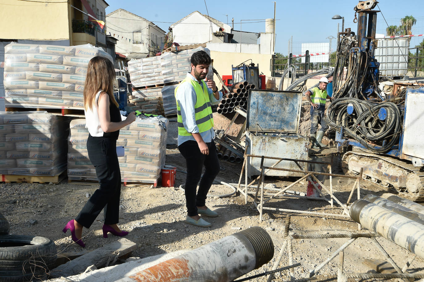 Obras de construcción del nuevo puente entre El Raal y Beniel, en imágenes