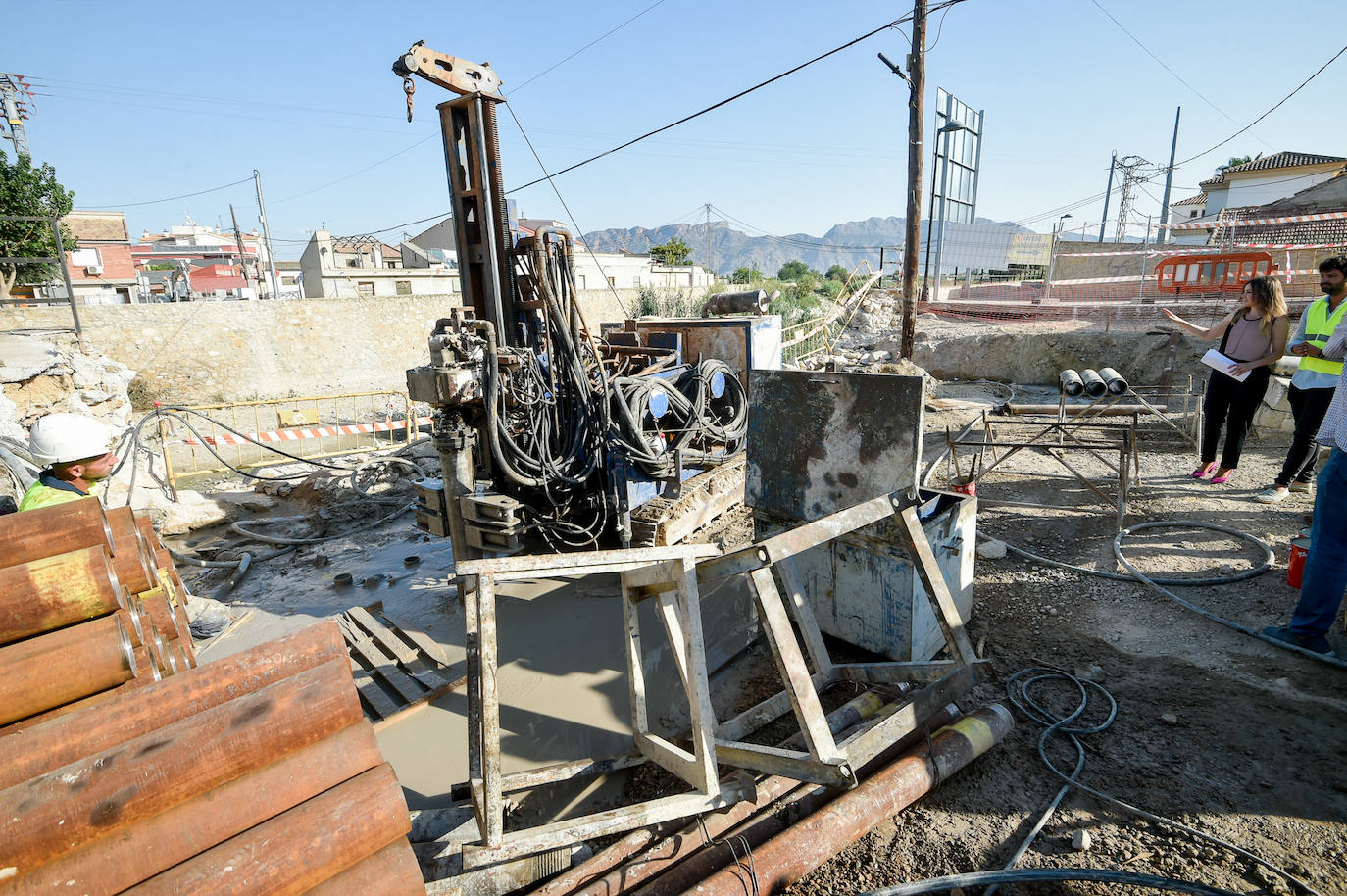 Obras de construcción del nuevo puente entre El Raal y Beniel, en imágenes