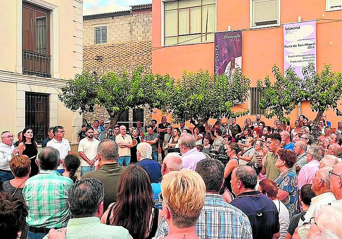 Imagen de la protesta del martes en Moratalla.