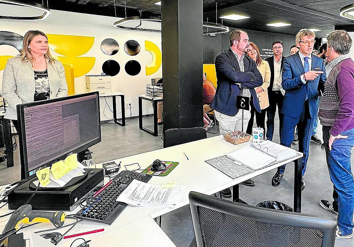 Luis Alberto Marín, durante la inauguración de una oficina de la Agencia Tributaria en Los Alcázares.