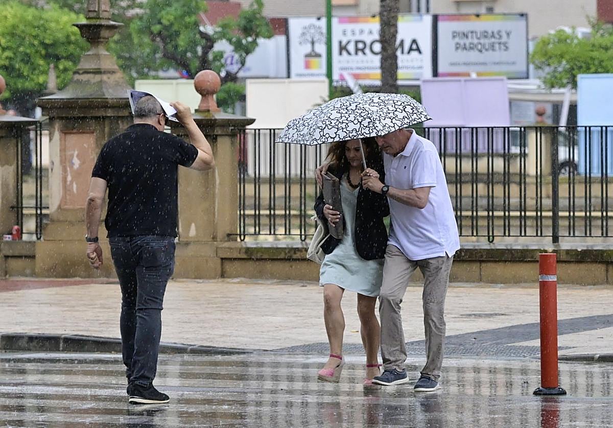 Lluvia en Murcia, en una imagen de archivo.