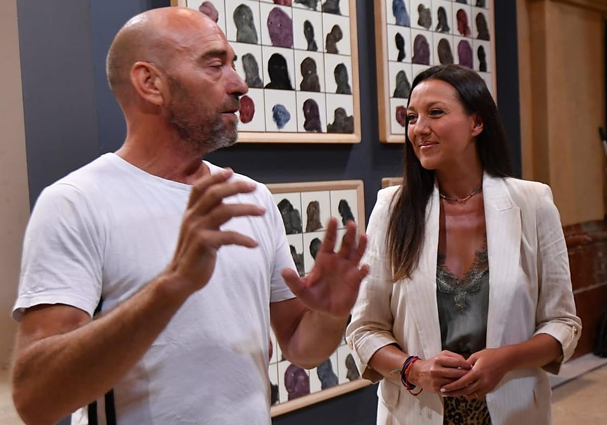 Lidó Rico y Carmen Conesa, este miércoles, en Caravaca.
