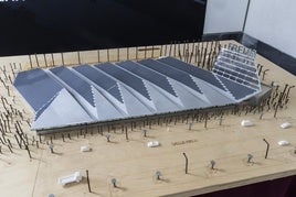 Maqueta del proyecto de nuevo centro de formación de Fremm en Cartagena, que se levantará en el polígono de Los Camachos.