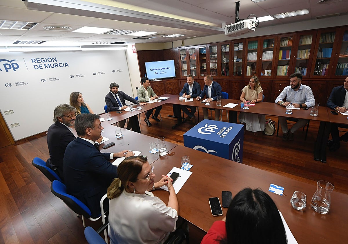 Reunión del Comité de Dirección del PP de la Región de Murcia