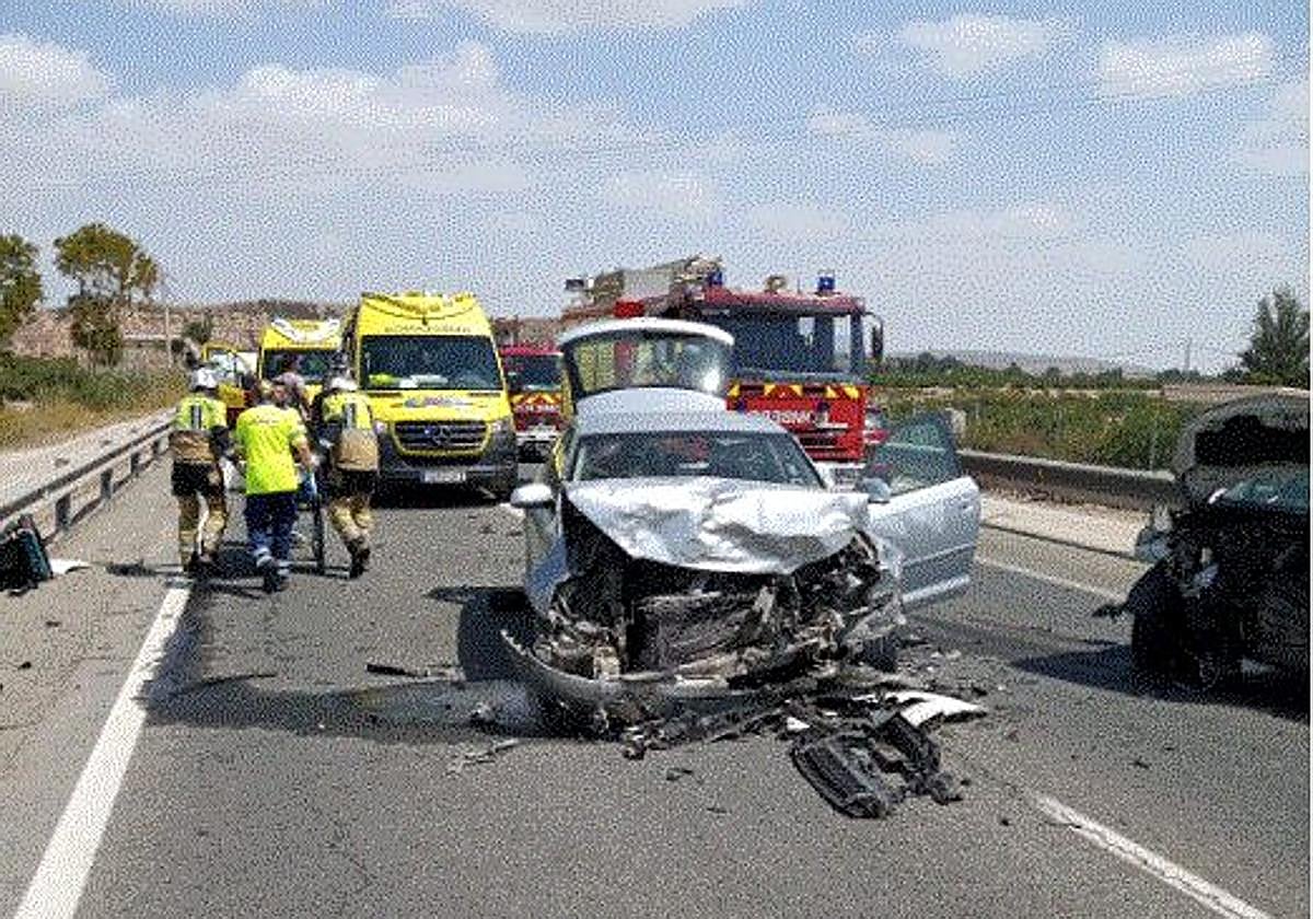 El estado de los vehículos tras el accidente.