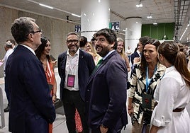 El jefe del Ejecutivo autonómico, Fernando López Miras, preside el acto de inauguración de la nueva línea de alta velocidad Madrid-Elche-Murcia operada por la compañía Ouigo