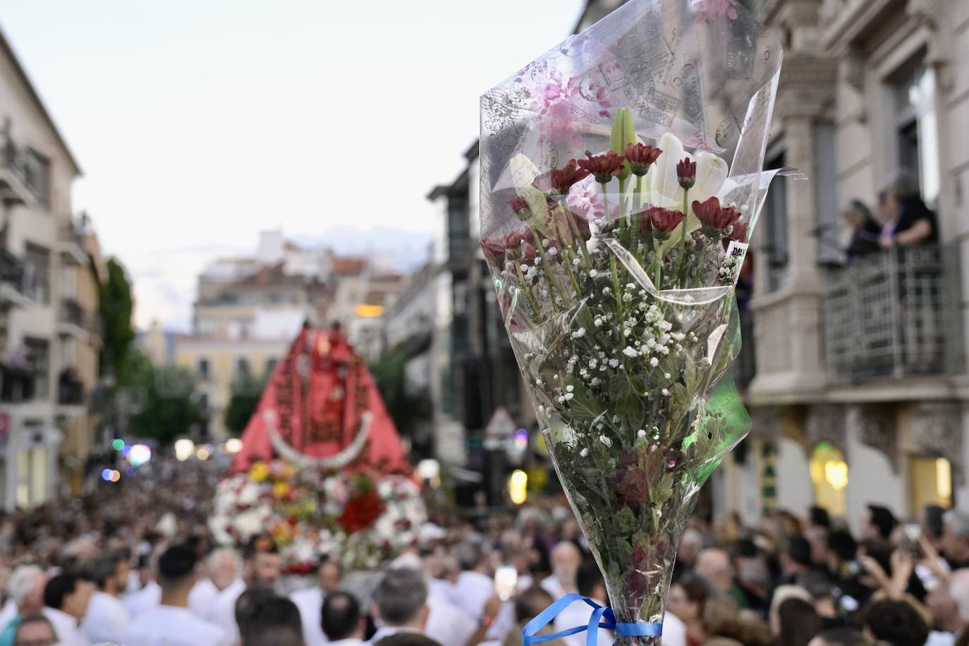 La bajada de la Virgen de la Fuensanta a la Catedral de Murcia, en imágenes