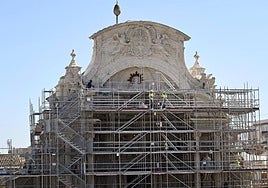 Las imágenes del imafronte restaurado de la Catedral de Murcia