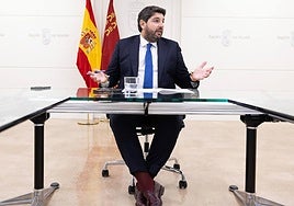 Fernando López Miras, el pasado julio, en una comparecencia en el palacio de San Esteban.