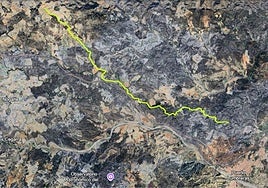 Trazado de la tubería, de 12,5 km de largo, que va de Puerto Lumbreras hacia las inmediaciones de Zarzalico.