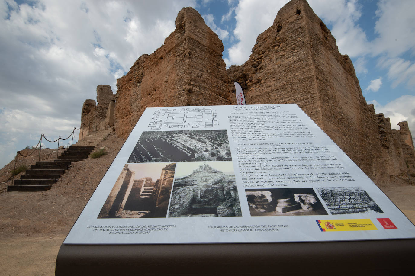 La restauración del recinto inferior del Castillejo de Monteagudo en Murcia, en imágenes