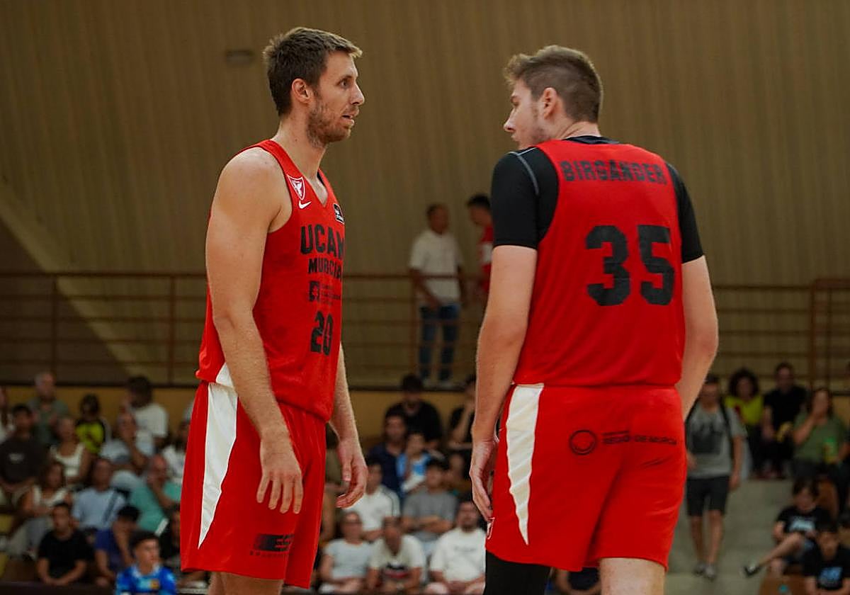 Brodziansky y Birgander, en un partido de pretemporada.