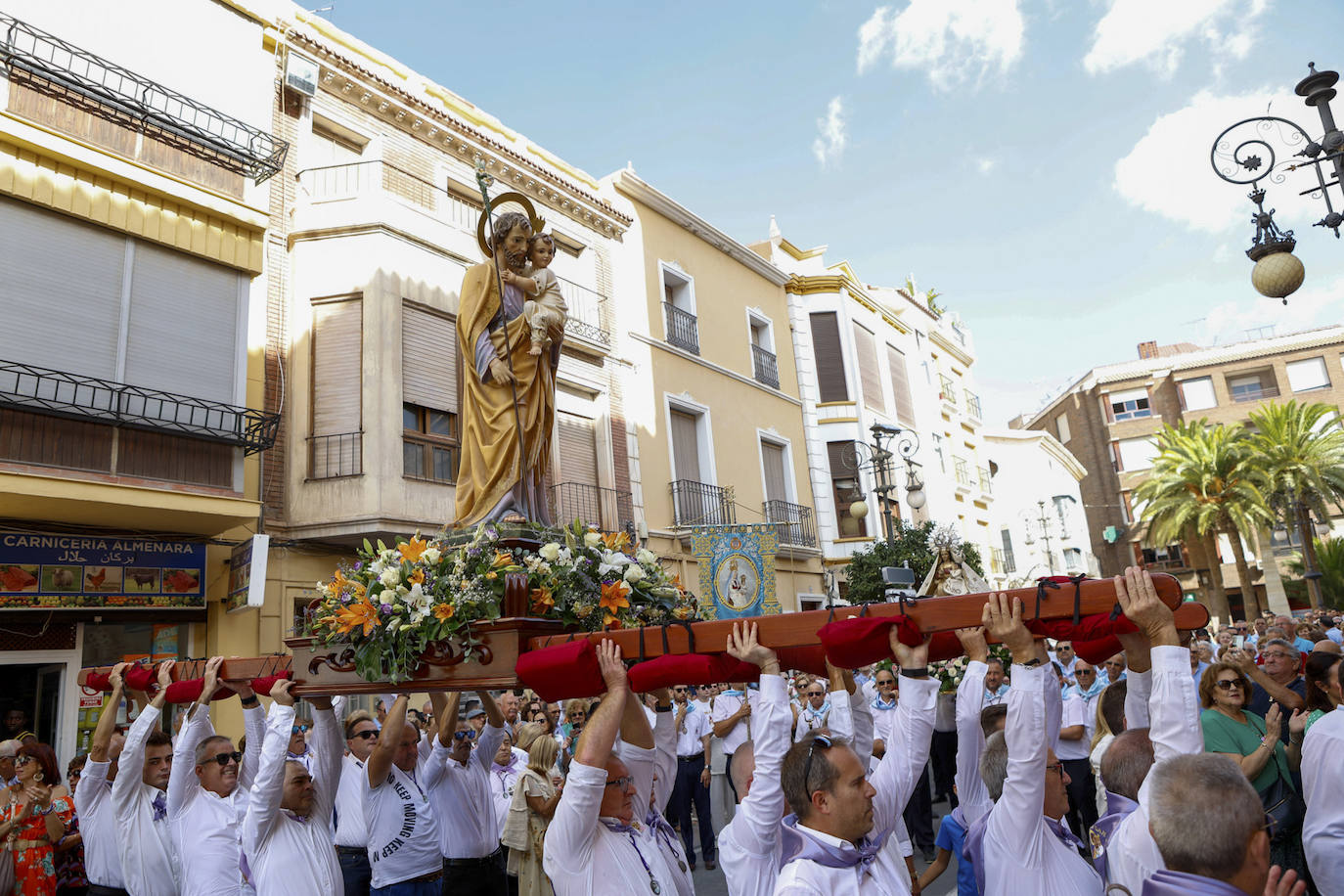 Las imágenes del traslado de la Virgen de las Huertas a San José